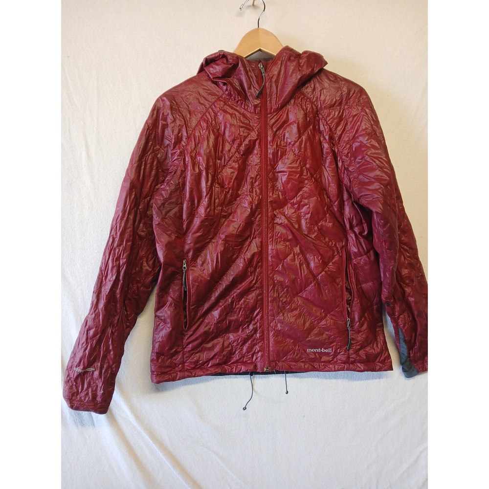 Montbell 800 fill goose down puffer jacket gorpcore winter outdoors FLAWED sz L